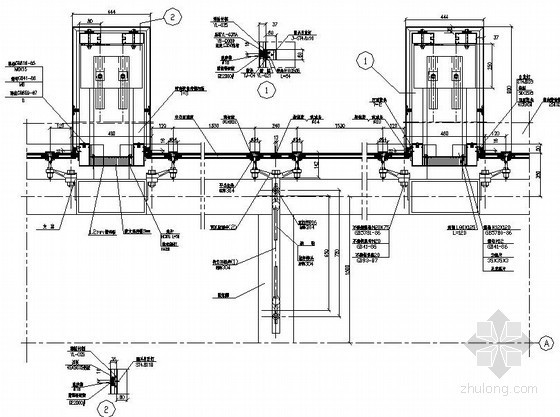 点式幕墙常用节点资料下载-拉杆式点式幕墙节点详图