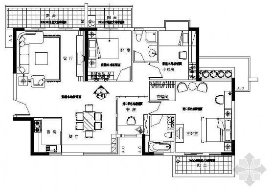 18层小三房户型设计资料下载-小三居的室内设计