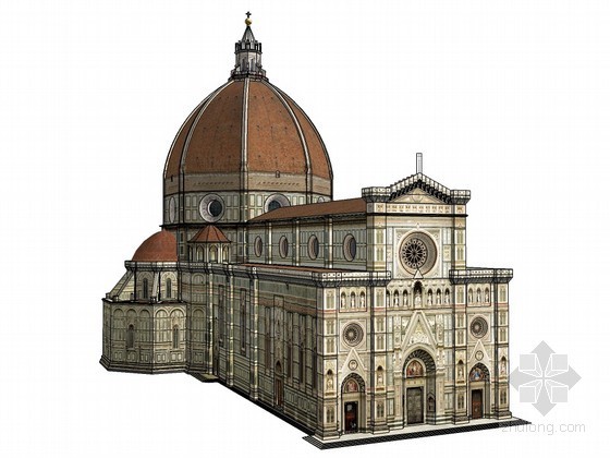 佛罗伦萨大教堂图纸资料下载-圣母百花大教堂