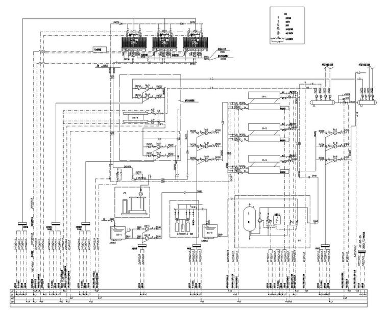 [内蒙古]财富广场5星级高层酒店电气全套施工图（知名大院设计）-制冷站中央控制系统示意图