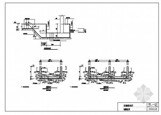 集水坑节点CAD资料下载-某挡土墙处集水坑及电梯机坑节点构造详图