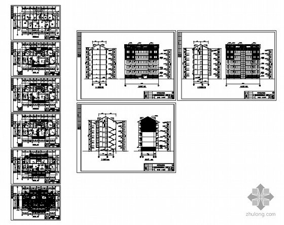 [浙江]某现代小区规划建筑施工套图（含效果图）（大院设计）- 