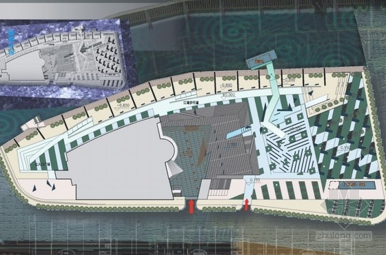 广场文化景墙设计资料下载-[宁波]文化中心广场绿地景观设计方案