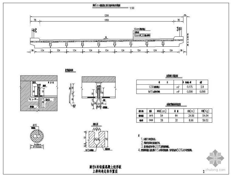 13m空心板桥面系资料下载-6～13m空心板通用设计图