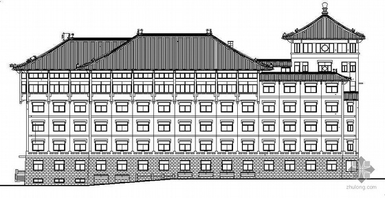 中式古典风格楼资料下载-某七层古典风格医院建筑设计方案
