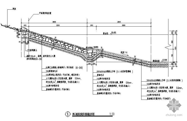 细部详图水池驳岸cad资料下载-几种驳岸做法