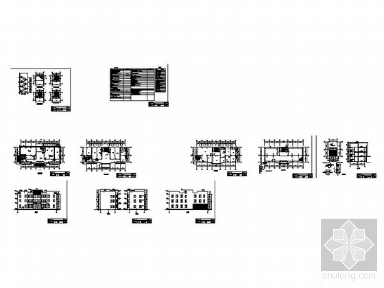 某厂区三层小型办公建筑施工套图（含效果图）- 