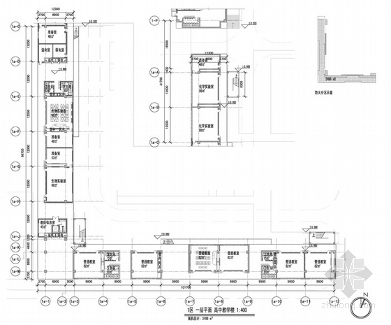 [合集]3套大型现代风格中学校园规划建筑设计方案文本-3套大型现代风格中学校园规划建筑平面图