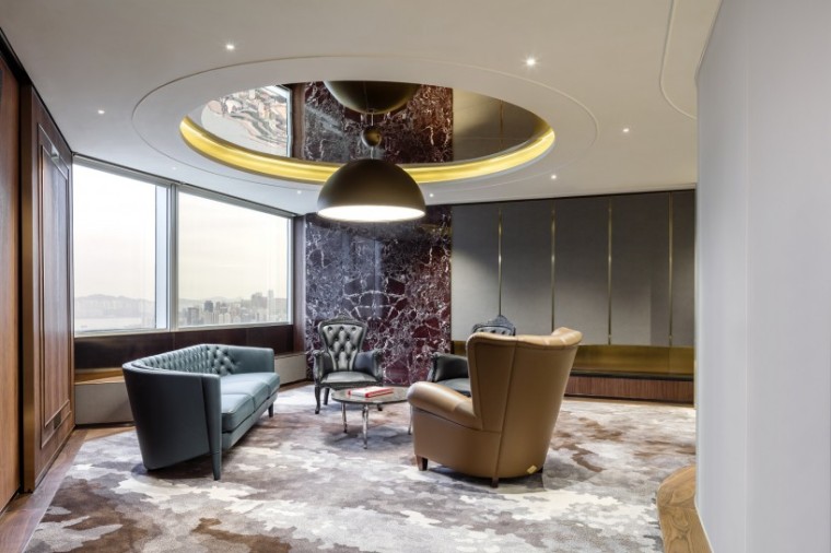 Aedas室内设计团队将金融总部化身艺术画廊-VIP室