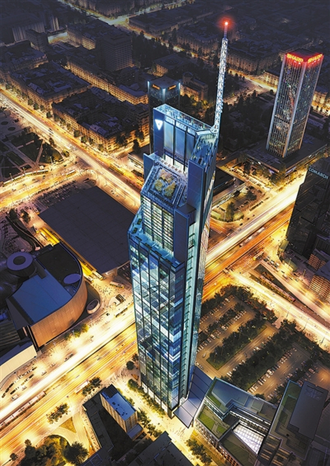 彼得沃克ibm大楼资料下载-欧洲第四高楼“华沙塔”在波兰破土动工！