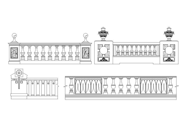 11套欧式栏杆详图设计——建筑详图-欧式栏杆详图2