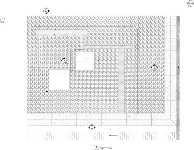 [重庆]九里晴川景观设计方案（园建）施工图-九里晴川景观-入口雕塑节点放大图1