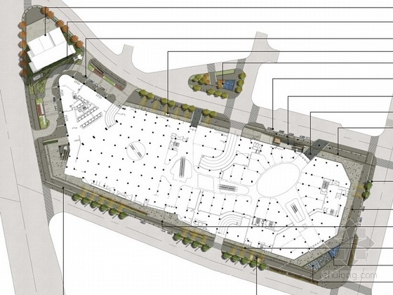 郑州绿地中心建筑资料下载-[郑州]城市商业购物中心景观规划设计方案