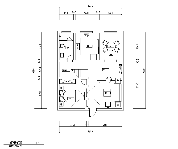 港式装修客厅效果图资料下载-[山西]港式风格200平米自建房住宅设计施工图（附效果图）