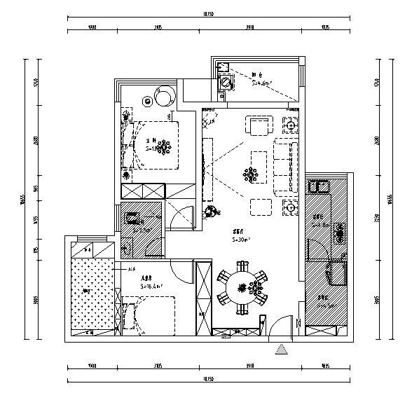 建筑图纸家居资料下载-现代风格小家居局部改造施工图（含效果图）
