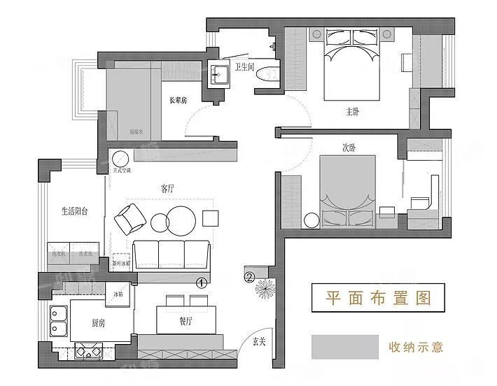 3平米小客厅装修效果图资料下载-80㎡北欧小三房，好精致的软装，小房也装得漂亮！
