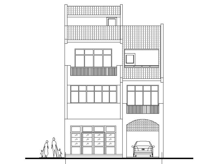 四川新农村建设户型平面图资料下载-[广东]某3层新农村独栋别墅建筑设计文本（包含CAD+效果图）