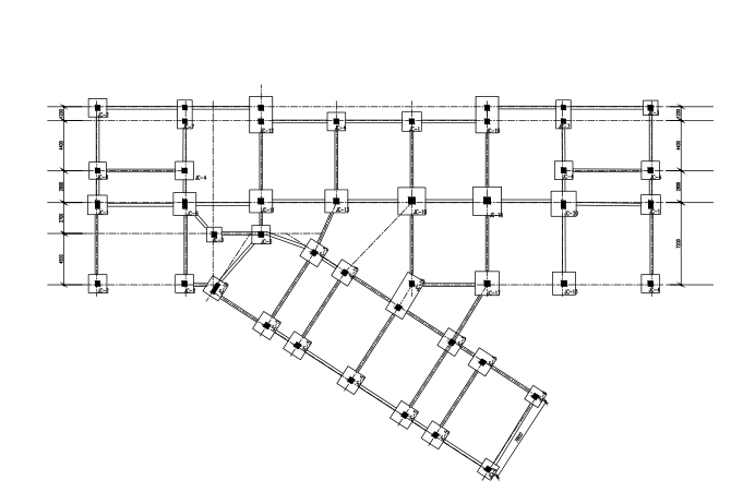 [湖南]4层框架结构幼儿园结构施工图（CAD、24张）-基础、基础梁布置图