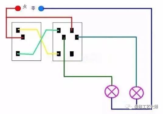 什么是双联开关？双联开关原理？双联开关与单控开_2