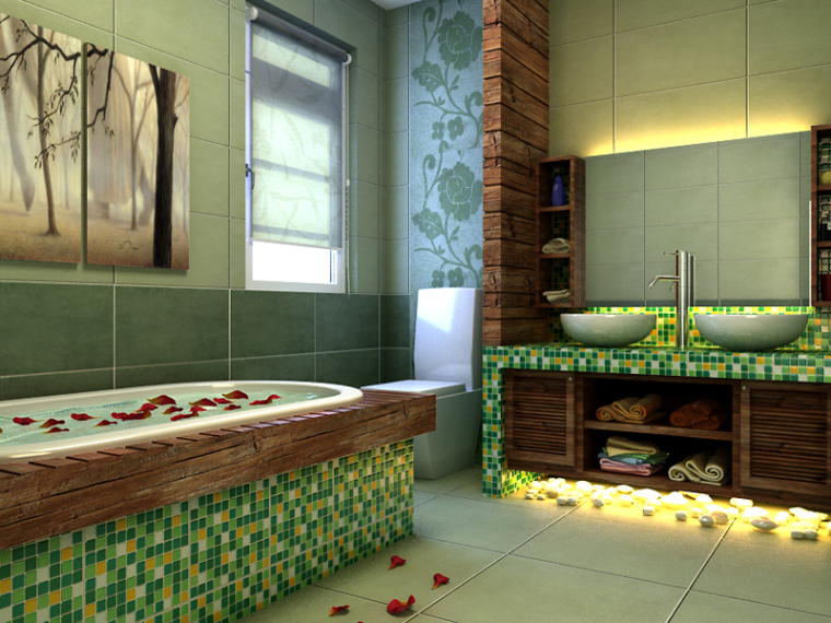 现代简约浴室资料下载-现代卫浴室3D模型下载