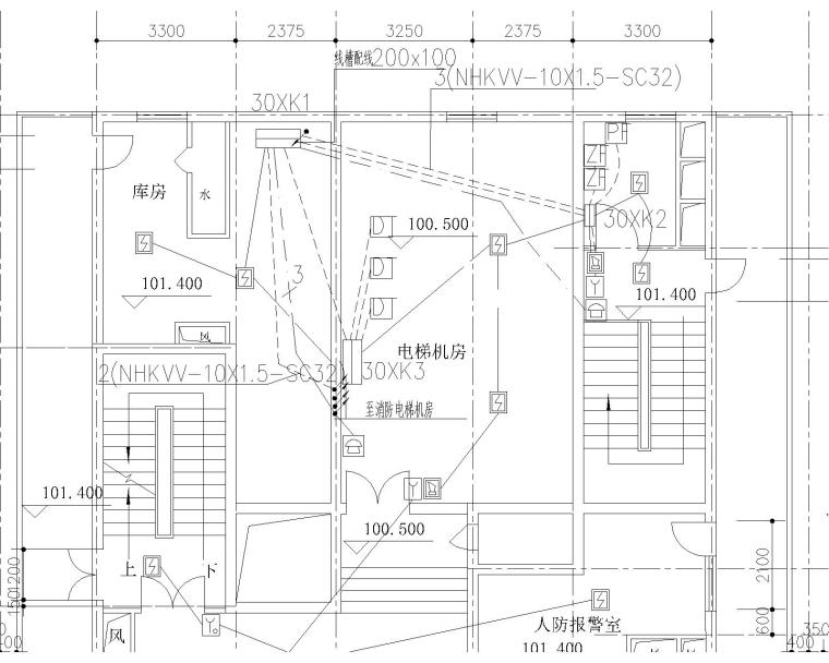 高层办公楼消防报警设计图\高层办公楼消防报警设计图-高层办公楼消防报警设计图5-Model