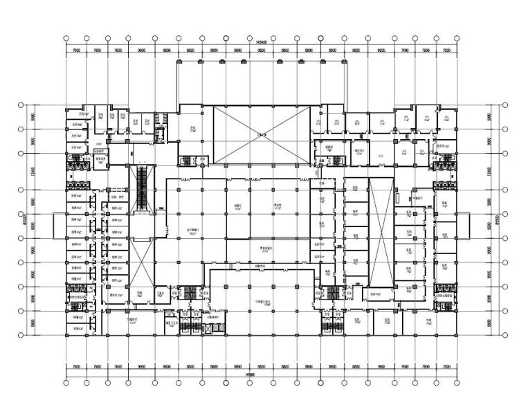 [湖南]法式宫廷建筑风格国际大酒店建筑设计方案文本-法式宫廷建筑风格国际大酒店建筑平面图