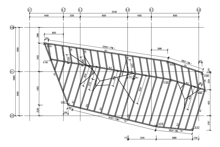 洗煤厂钢结构施工图资料下载-大学树形钢结构雨棚结构施工图（CAD、17张）