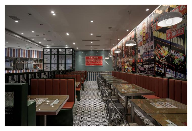 100平米的餐饮空间资料下载-新茶餐饮空间设计方案文本