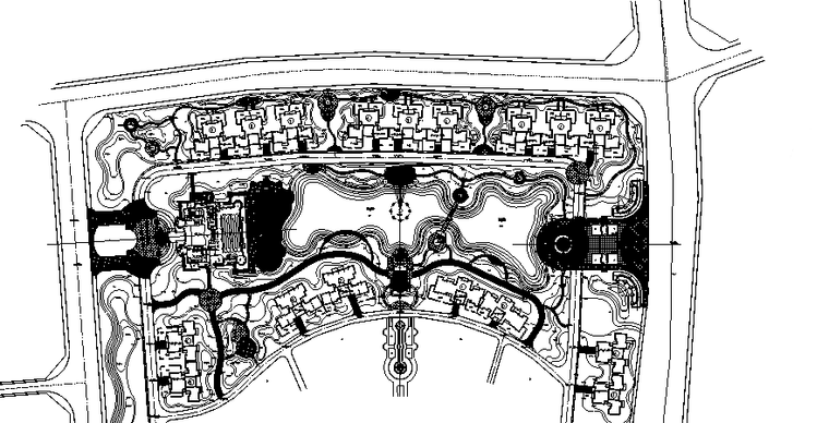 cad总图景观图纸资料下载-[合集]20个欧式高档住宅小区景观施工总图合集