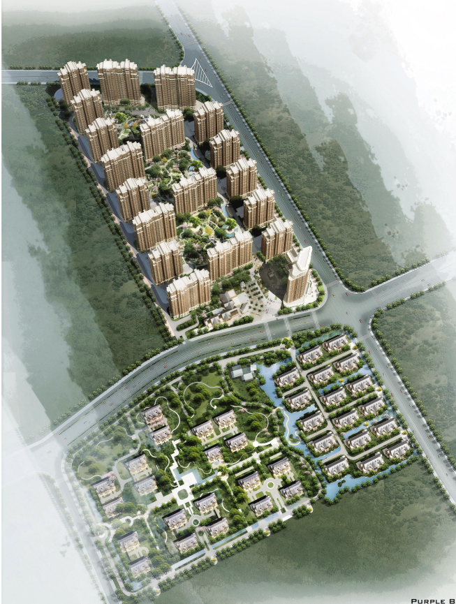 新中式高层住宅设计方案资料下载-[湖南]高层塔式欧式风格住宅及商业、幼儿