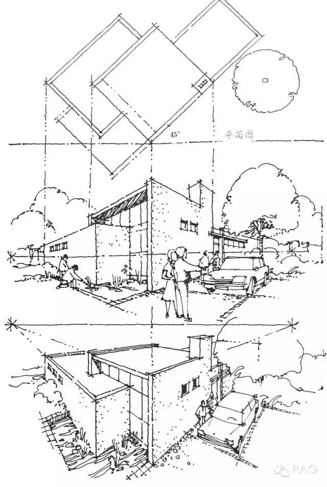 屋顶排水沟画法资料下载-建筑透视的画法揭秘