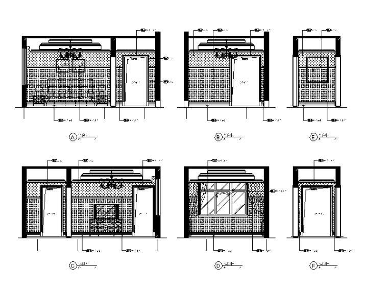 [重庆]英伦风格别墅样板房设计CAD施工图（含效果图）-【重庆】英伦风格别墅样板房设计CAD施工图（含效果图）立面图