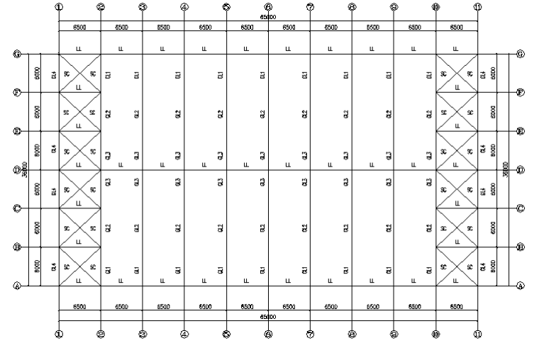 18米钢结构单层单跨厂房资料下载-浙江65x36米钢结构刚架工程施工图