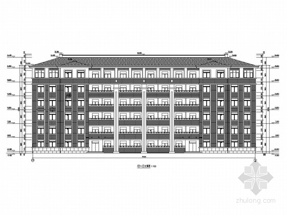 六层宿舍楼施工平面布置图资料下载-六层框架结构女生宿舍楼结构施工图（含建筑图）