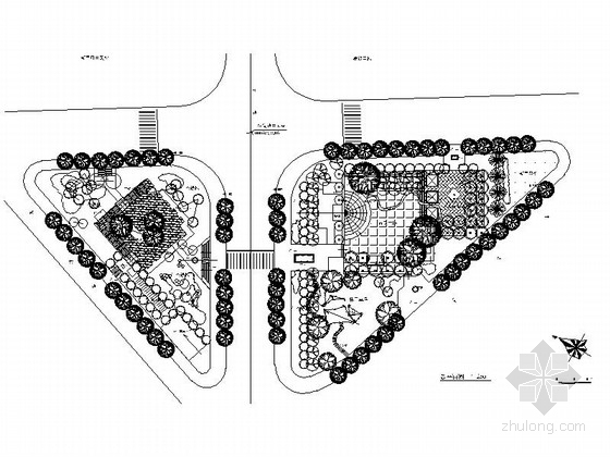街区规划总平面图dwg资料下载-[浙江]乡村道旁绿地景观规划设计施工图