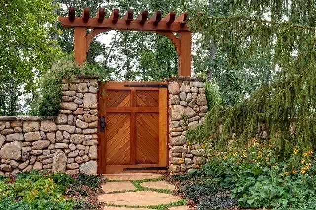 小院门设计su资料下载-花园小院门，肯定有你喜欢的