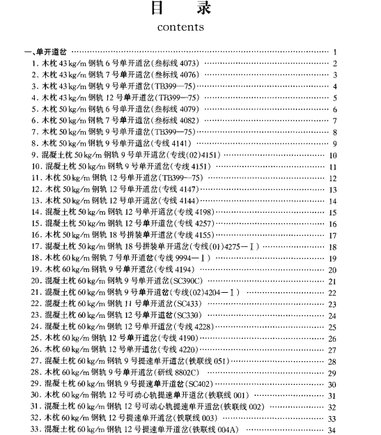 室内空气计算参数资料下载-常用道岔主要参数