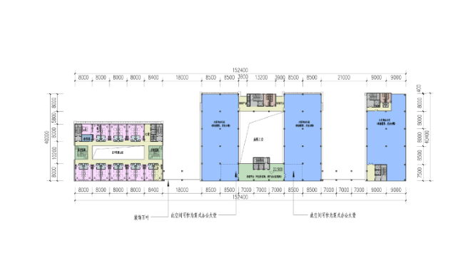[广西]贺州办公楼建筑方案设计文本-六层平面图