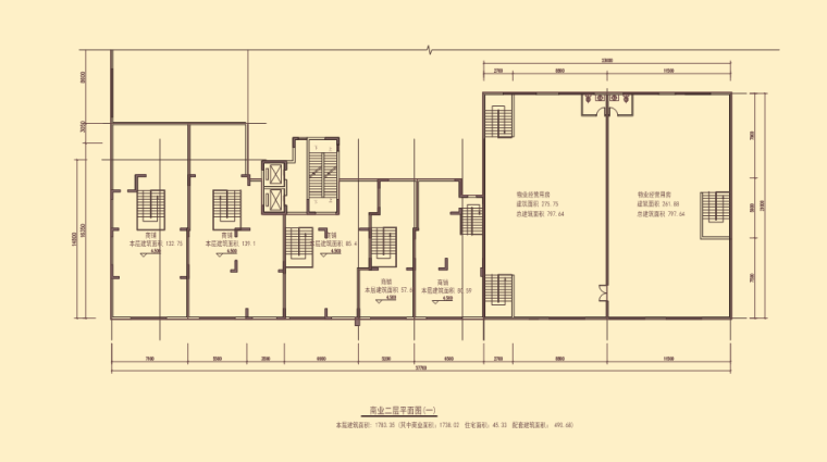 [河北]新中式风格塔式住宅建筑设计方案文本（含学校及商业建筑）-新中式风格塔式住宅建筑平面图