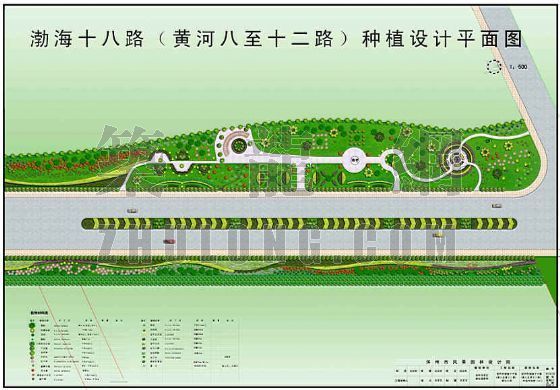 广场种植设计平面图资料下载-渤海十八路种植设计平面