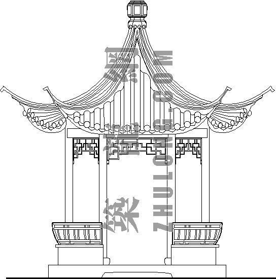 木结构六角亭结施图资料下载-六角亭建施详图