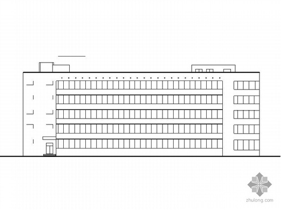 精神病院建筑CAD资料下载-某五层精神病院建筑扩初图