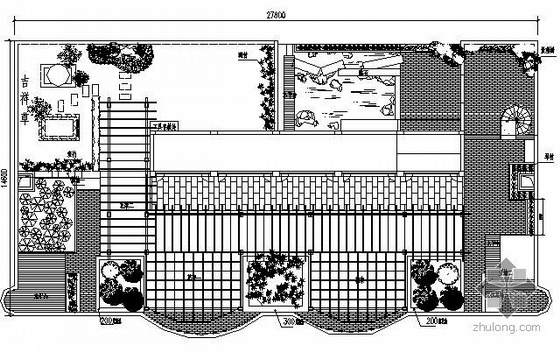 建筑施屋顶花园工图设计资料下载-屋顶花园设计套图