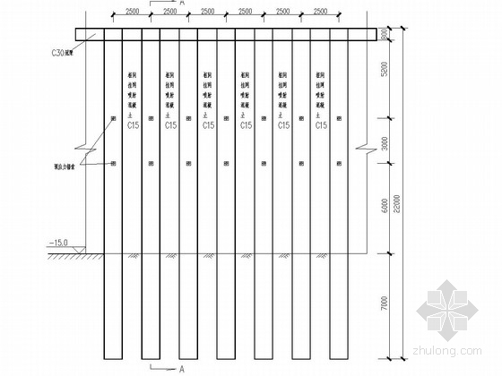四川中空锚杆资料下载-[四川]15米深基坑桩锚支护及抗浮锚杆施工图