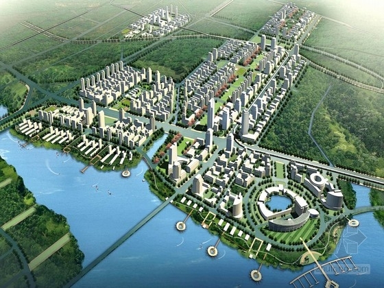 滨海城市景观设计资料下载-[厦门]滨海城市中心区景观概念设计方案