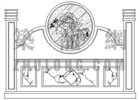 扶手栏杆CAD图资料下载-栏杆扶手033