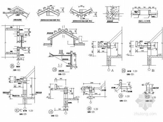 坡屋顶构造节点资料下载-坡屋顶构造详图