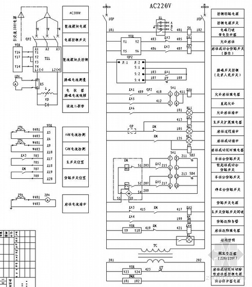 高压磁控软起动柜电气图- 