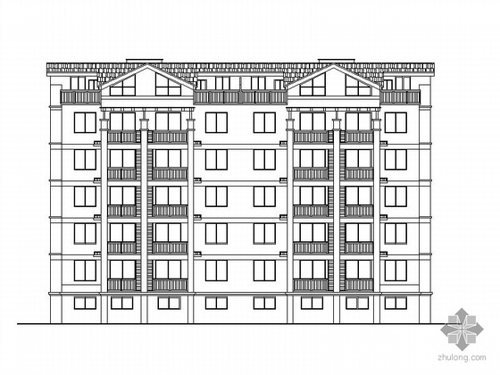 多层住宅楼建筑立面图资料下载-[山东]某多层住宅小区建筑施工图