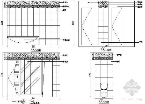 美容院装潢施工图资料下载-美容院立面图2